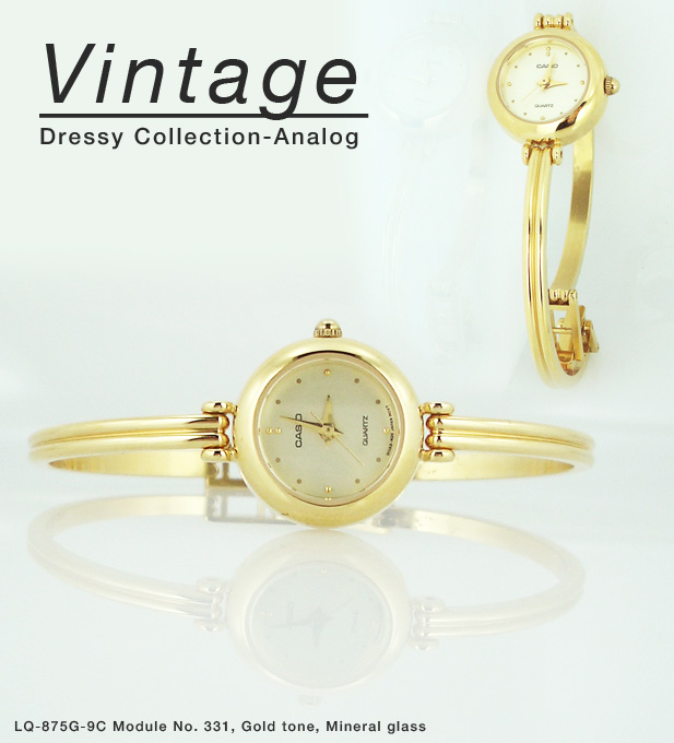 Dressy Collection, Analog, Watch, 331, Gold tone, Mineral glass, LQ-875G-9C